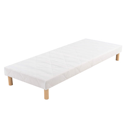 Upholstered bed base - H 28 or 35 cm of your choice - White fabric - ESSENTIAL