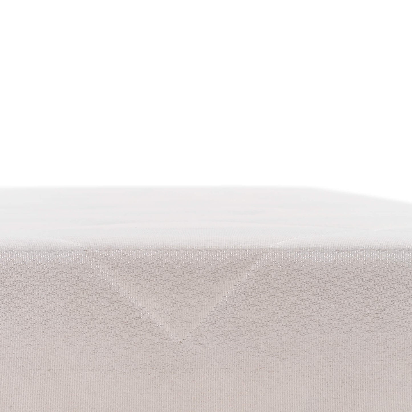 Upholstered bed base - H 28 or 35 cm of your choice - White fabric - ESSENTIAL