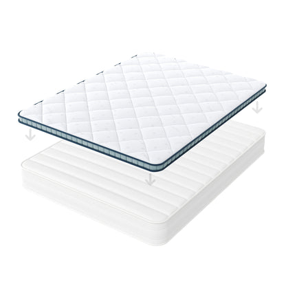 2 in 1 mattress topper FRESH summer side + memory foam side - THERMO FRESH BLUE - TOPPER 5 cm